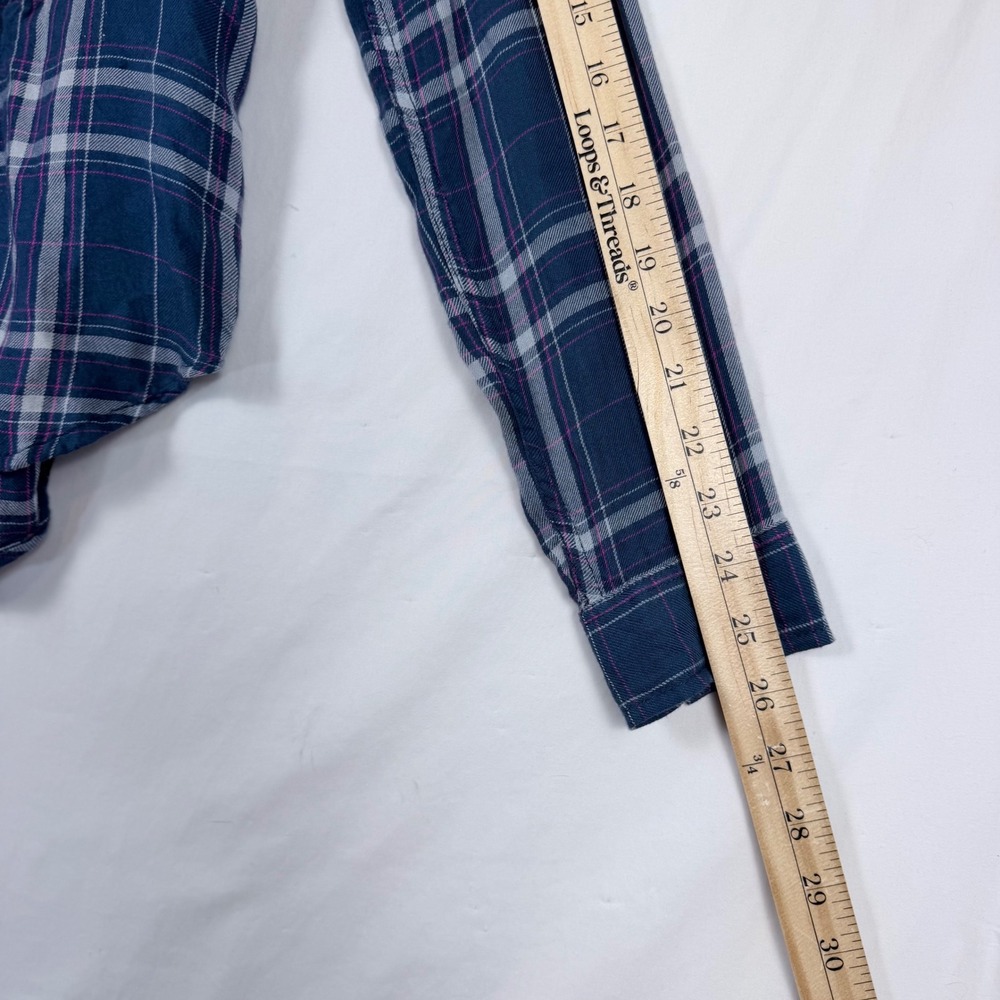 Page Flannel Button Down Shirt Small Cozy Rugged Hiking Camping Country Layers - Picture 8 of 8
